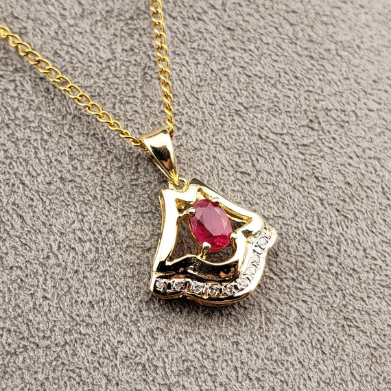 Ruby Pendants, Vintage Ruby & Diamond Pendants, V… - image 4