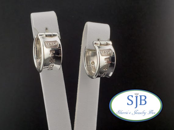 Vintage Tiffany & Co Hoops, Vintage 925 Sterling Silver 1837