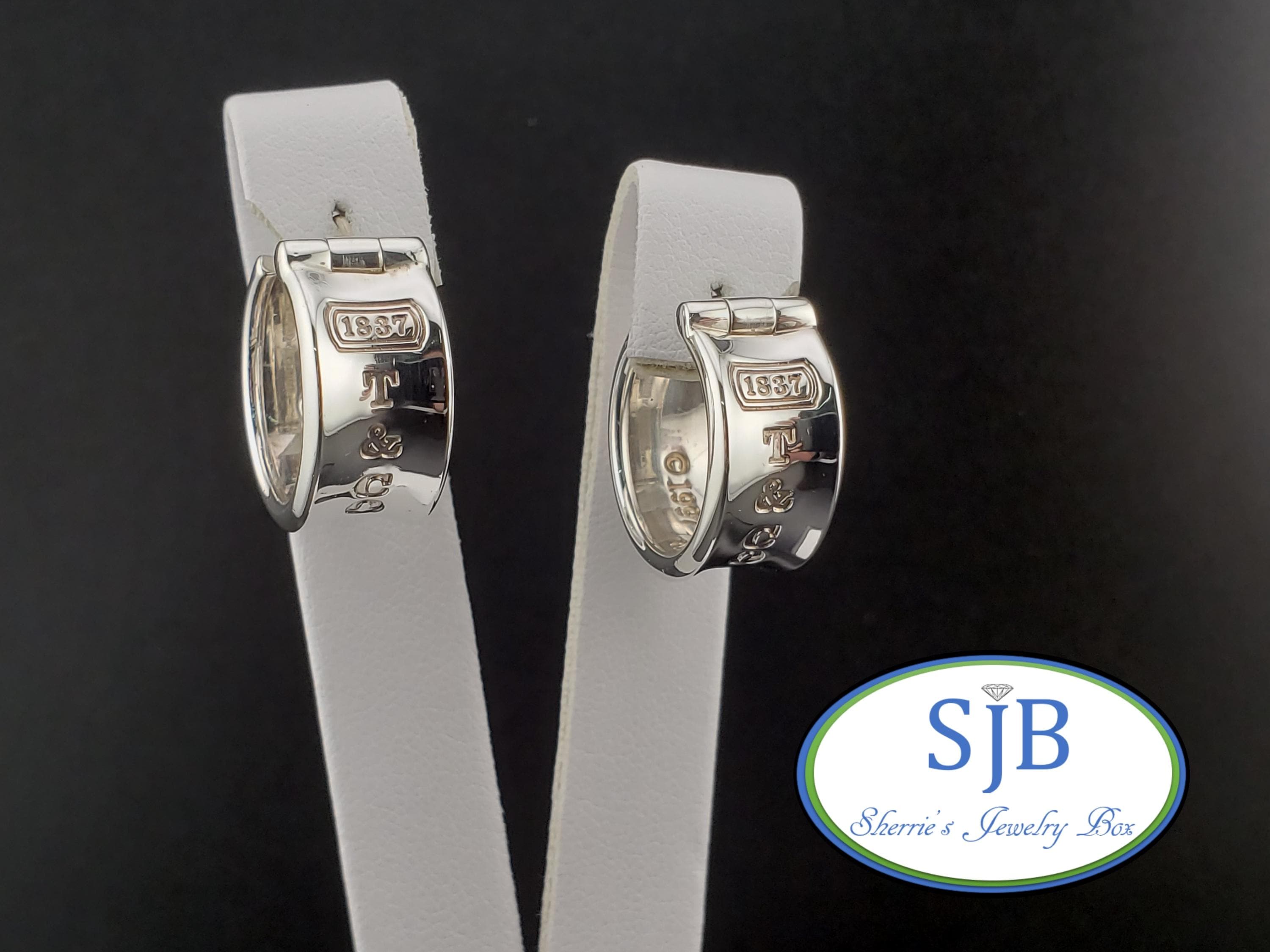 Vintage Tiffany & Co Hoops, Vintage 925 Sterling Silver 1837