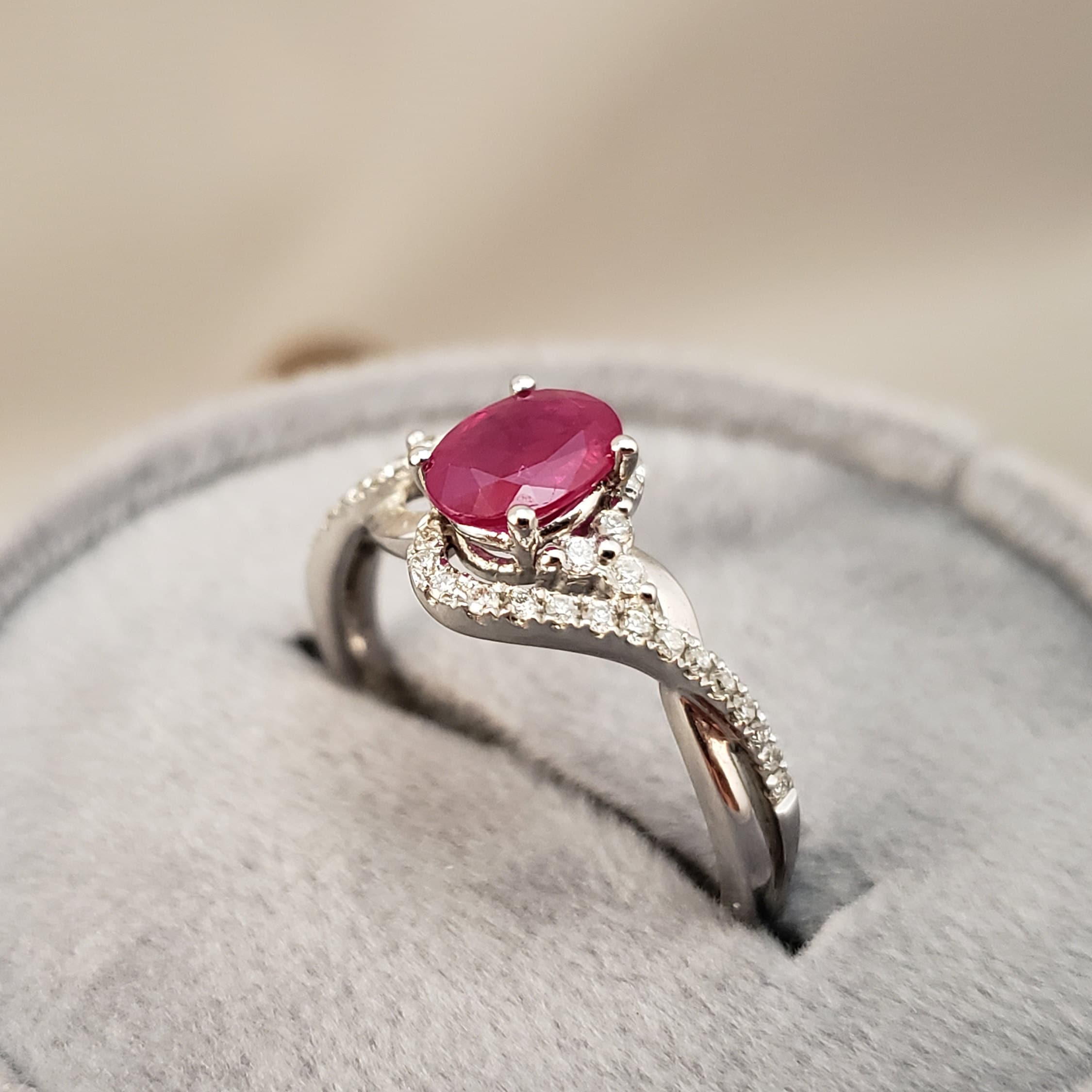 Ruby Rings 14k Ruby Rings Ruby & Diamond Rings 14k White | Etsy