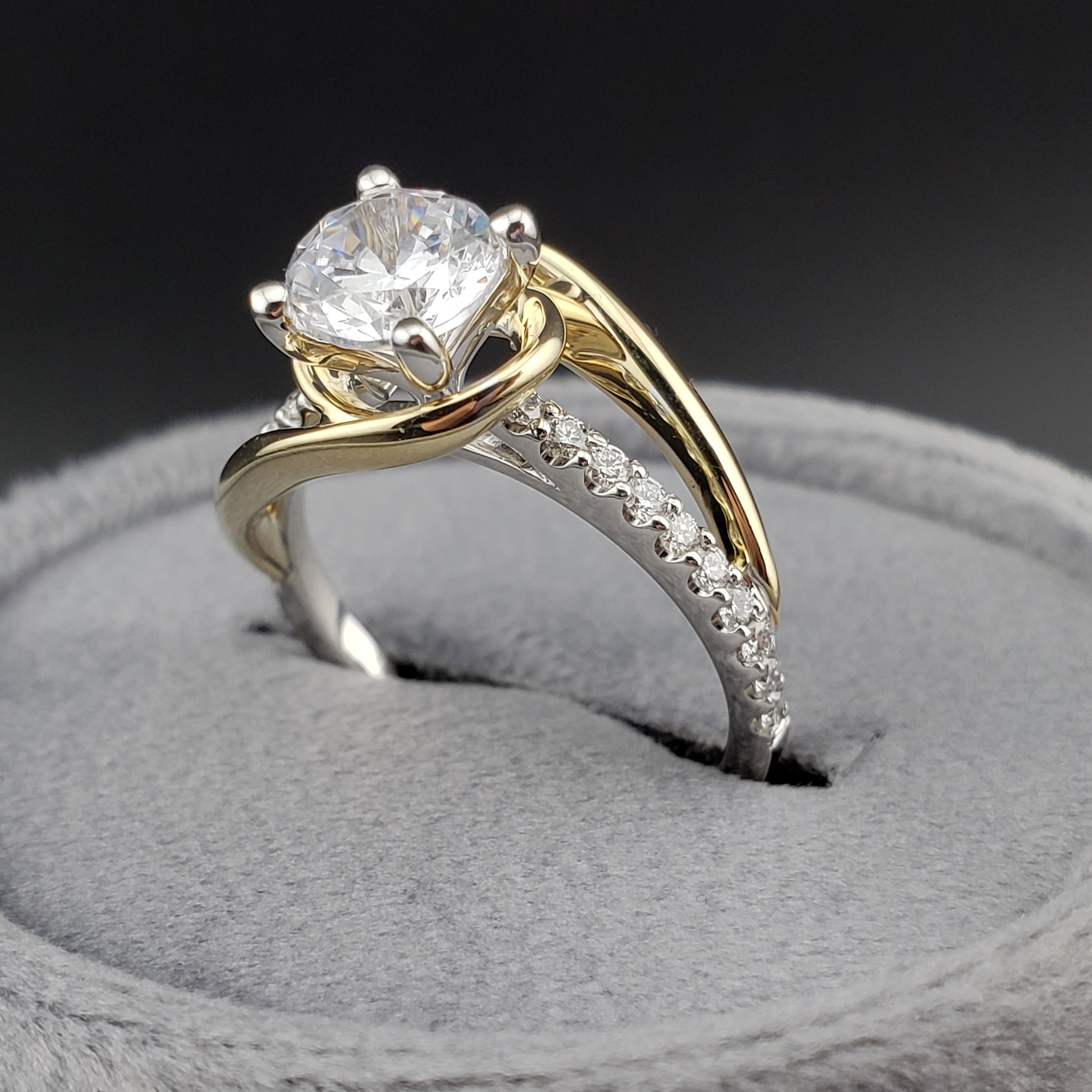 thumbnail image 2 of Solid 14K Yellow Gold Double Band Open Space Ring – Sizes 5-10, Turkey Made 2 of 5