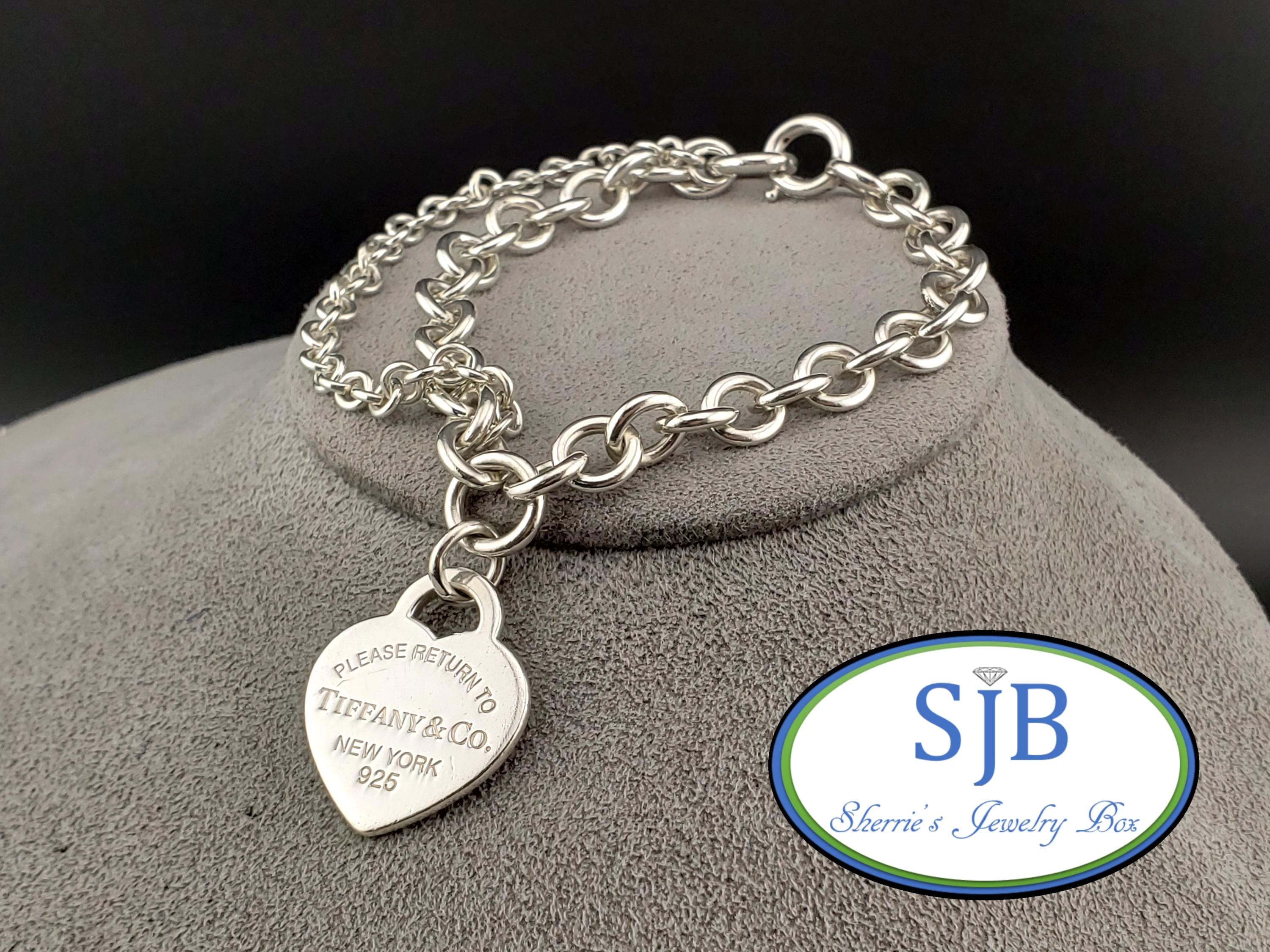 Vintage Tiffany Bracelet, 925 Sterling Silver Double Link