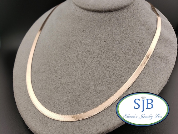 Vintage Chains, Vintage 14k Rose Gold 4.6mm Diamo… - image 1