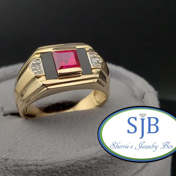 Mens Jewelry Ring Ruby Etsy