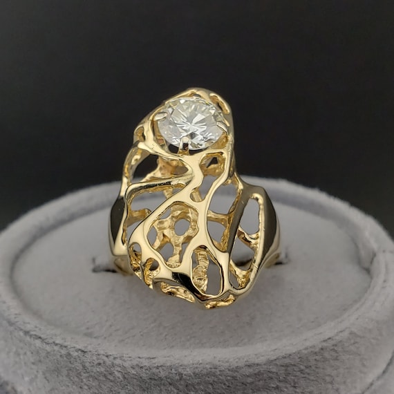 Vintage Diamond Rings, Vintage Freeform Diamond R… - image 2