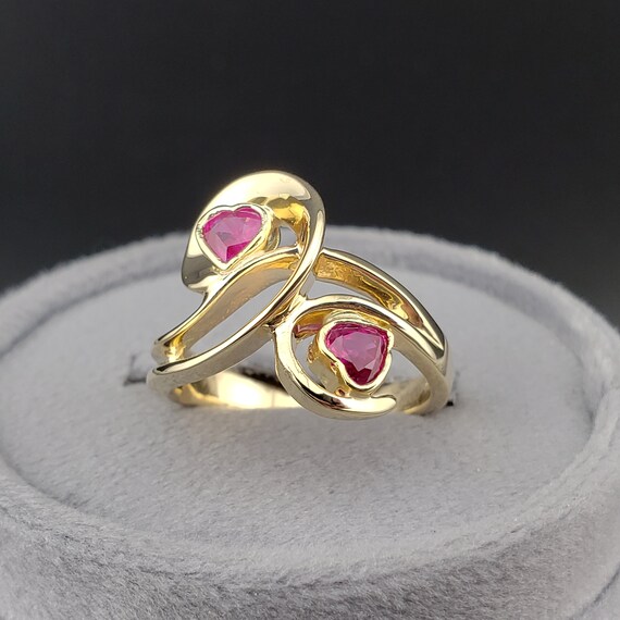 Ruby Rings, Vintage Ruby Ring, Vintage Freeform R… - image 2