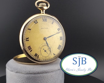 ウォルサム 懐中時計　14K　GF Waltham ウォルサム 14K金無垢 鳥 花 - 懐中時計・アンティーク