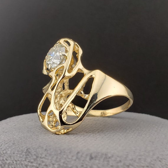 Vintage Diamond Rings, Vintage Freeform Diamond R… - image 5