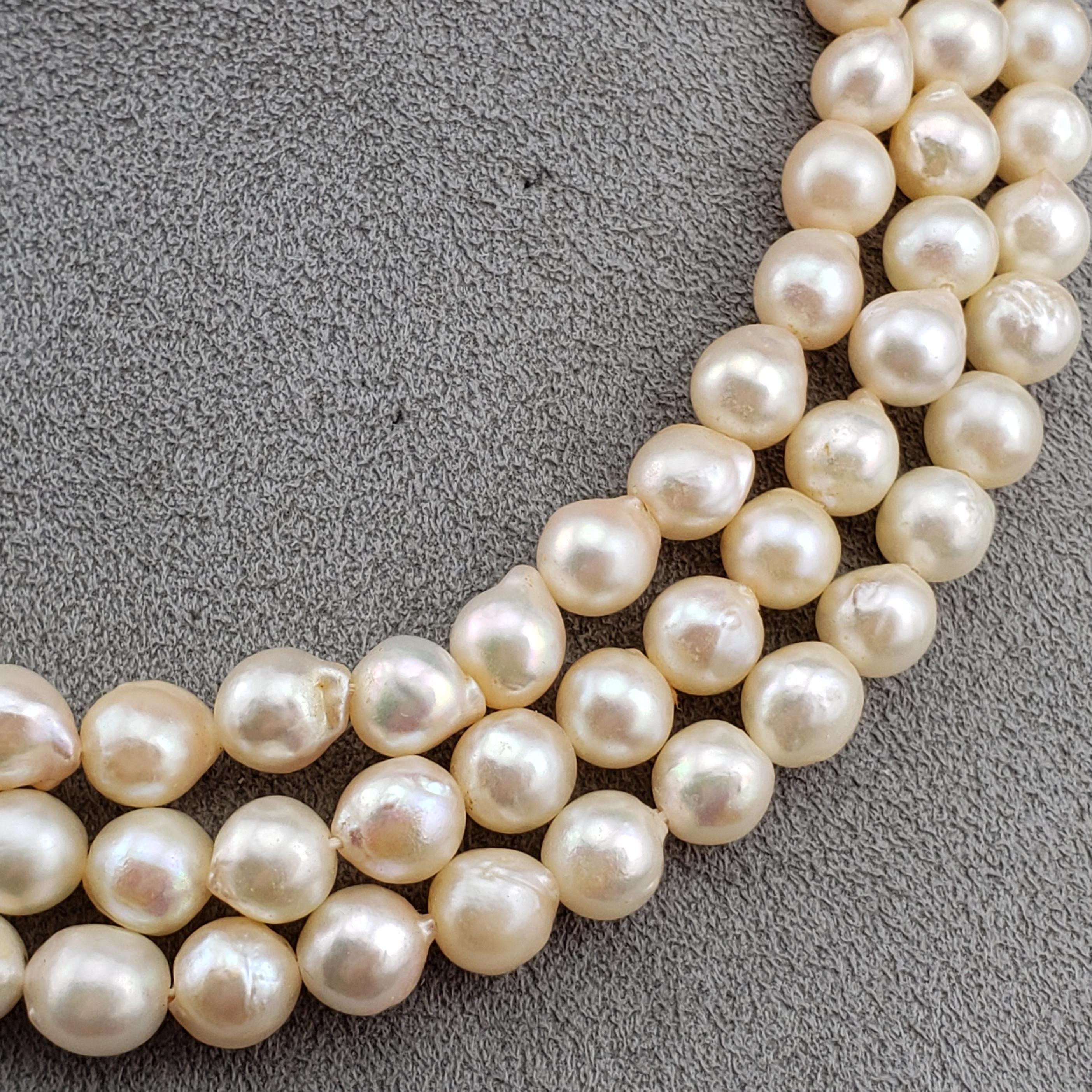 ネックレス・ペンダント VINTAGE HOLLYWOOD Triple Pearl Clip Necklace BMR673 VINTAGE HOLLYWOOD】Triple Pearl Clip Necklace (VINTAGE