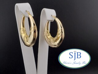 Orecchini A Cerchio Ovale Per Donna, Argento 925 Placcato Oro 14k, Piccoli E Ipoallergenici, Regalo Con Sacchetto In Velluto