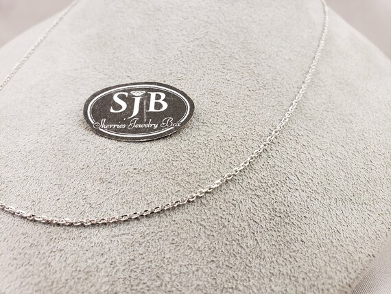Chains, 14k Chains, 14k White Gold Diamond Cut Cab