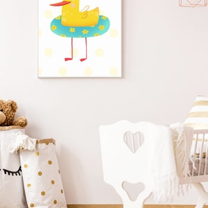 Bathroom Kid's Art - Yellow Duck Poster - Bath Wall Decor - Bathroom ...