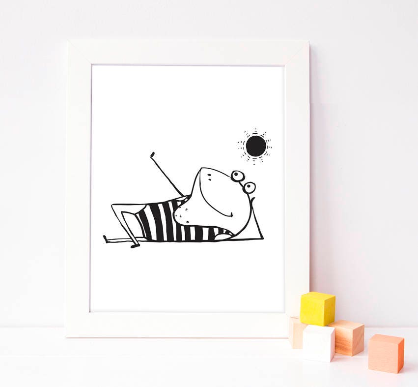 Black and White Printable Kid's Room Poster B&w Art - Etsy