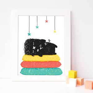 goodnight wall art - goodnight decor - cute monster print - nursery printable - nursery downloadable - kids bedroom poster - kid bedroom art