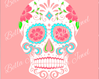 Sockerskalle SVG, sockerskalle, svg, dödskalle svg, svg-filer för Cricut