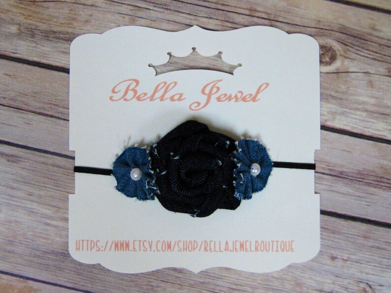 Denim Headband Girls Headband Baby Headband Infant Etsy
