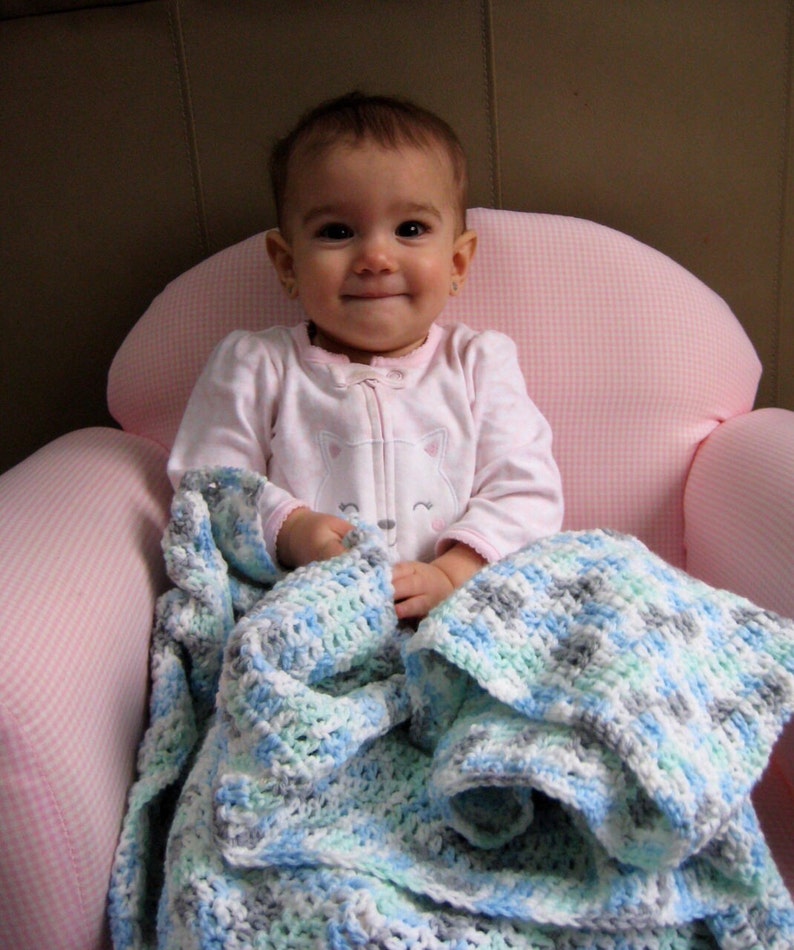 Crochet Baby Blanket, Baby Blanket, Baby Shower Gift, Photo Prop, Stroller Blanket, Rainbow