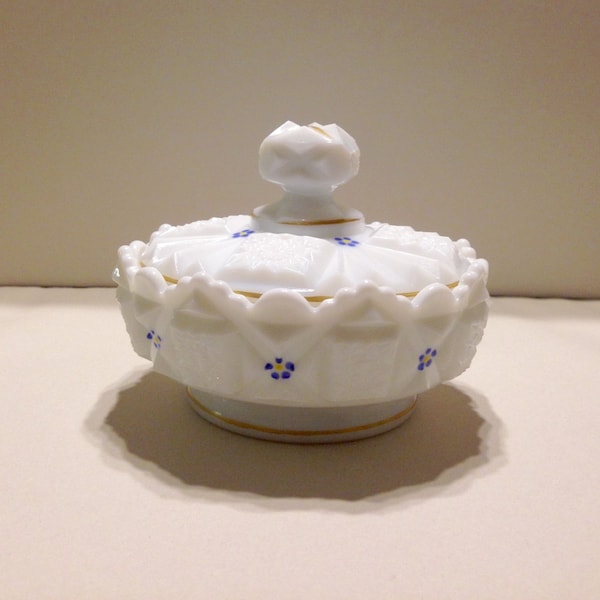 Milk Glass Jewelry Box Etsy