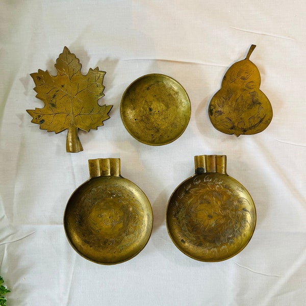 Vintage Brass Catchalls, Vintage Brass Leaf, Vintage Brass Ashtray- Choose One!