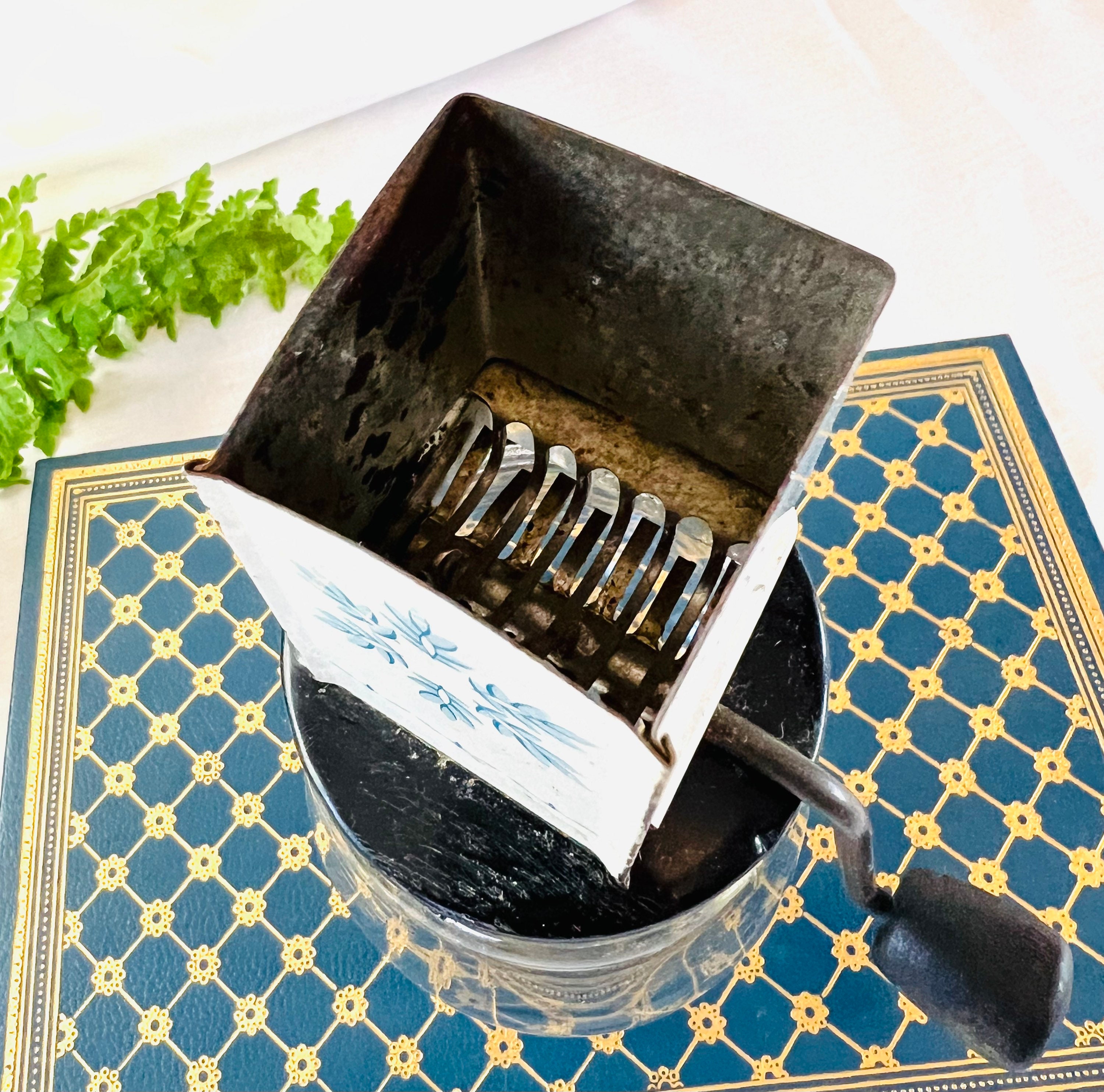 Vintage Androck Glass Nut Grinder With Wood Hand Crank Handle Etsy