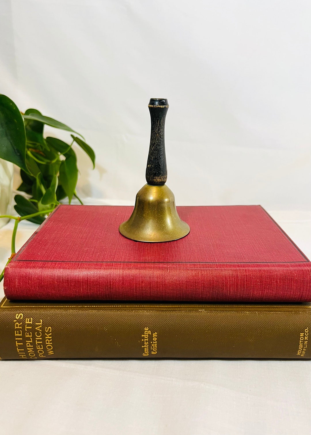 Vintage Brass Bell With Wooden Handle Vintage Bell Etsy