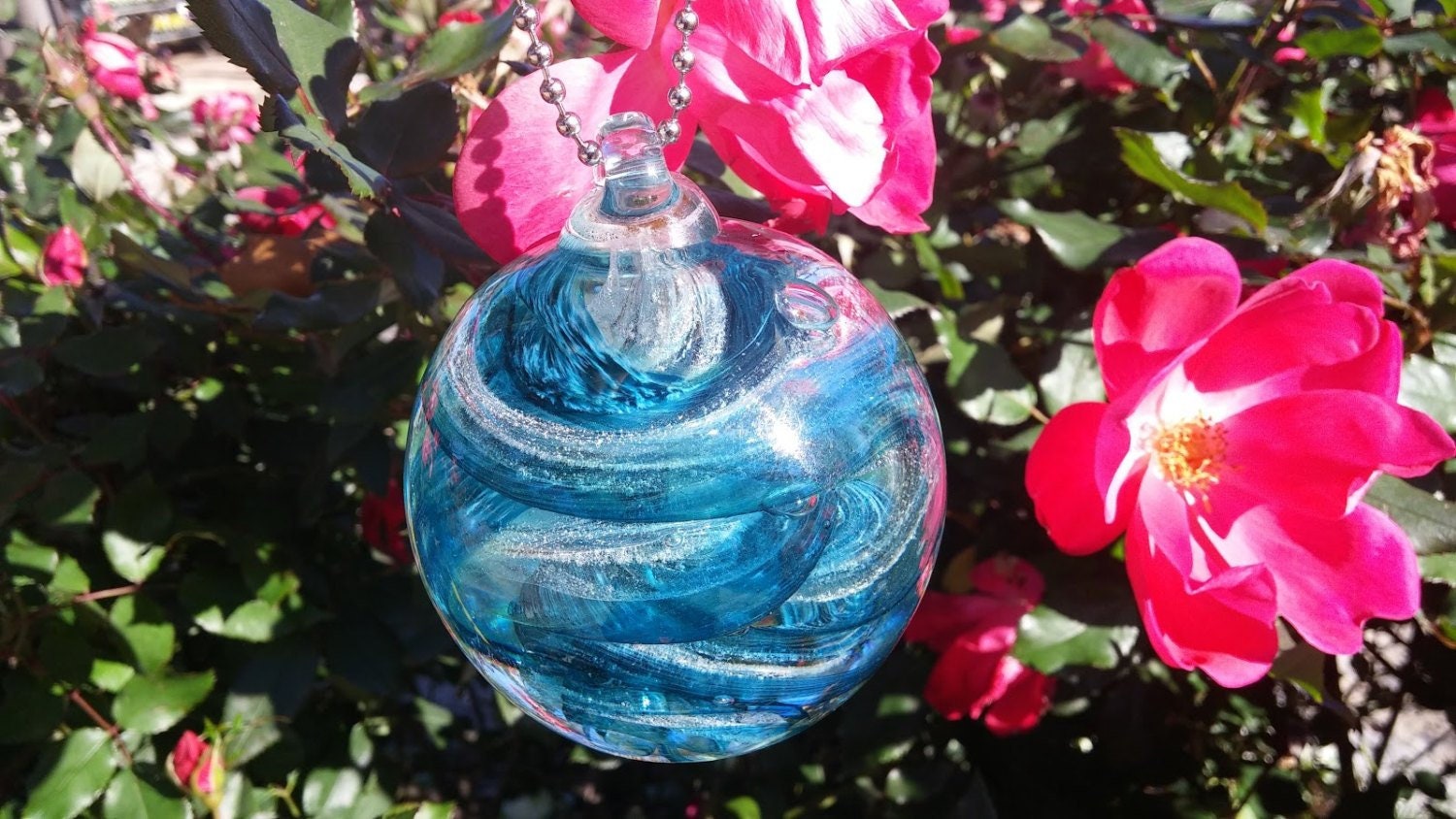 Cremation Glass Orb with Ashes Rope Style Hanging Etsy