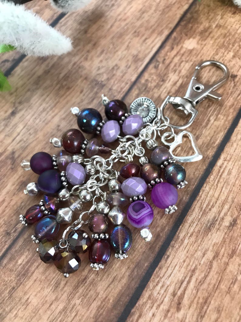 Purse Charm Purple Charm Travelers Notebook Accessories Etsy