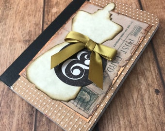 Altered Mini Composition Notebook, Pocket Journal