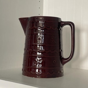 Vintage Pitcher 8 Inches Tall ~ Marcrest Stoneware ~ Oven Proof ~ USA