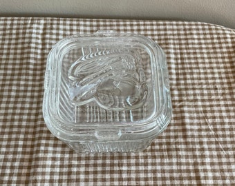 Vintage Fire King ~ Food Storage Container ~ Ribbed Glass #2