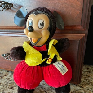 Antique Plush Mickey Mouse ~ Walt Disney Production ~ Made in Japan