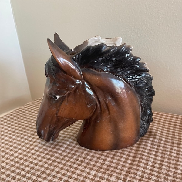 Vintage Ceramic Planter ~ Napcoware Horse Head