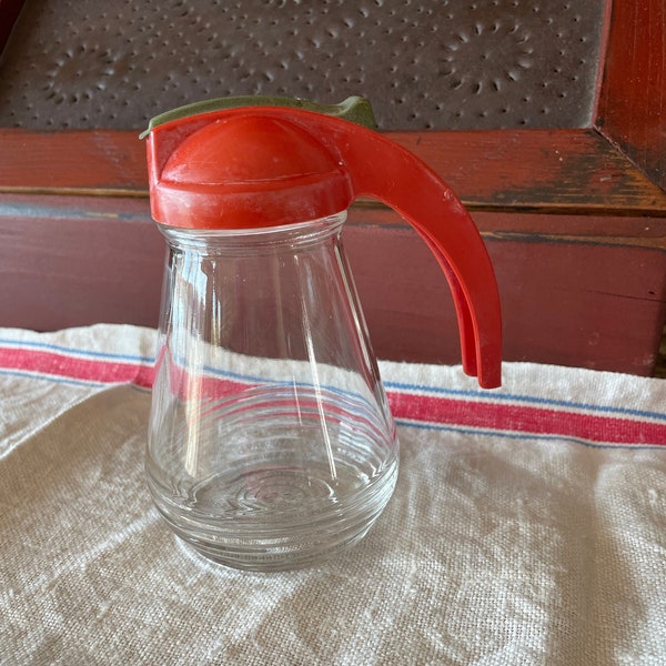 Vintage Syrup Jar with Res Plastic Lid ~ Federal Style