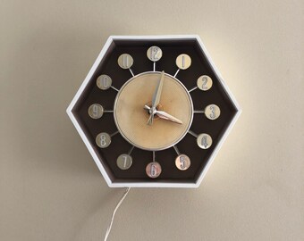 spartus wall clocks etsy