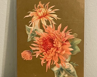 Antique Postcard: Birthday Greetings, Embossed Flowers