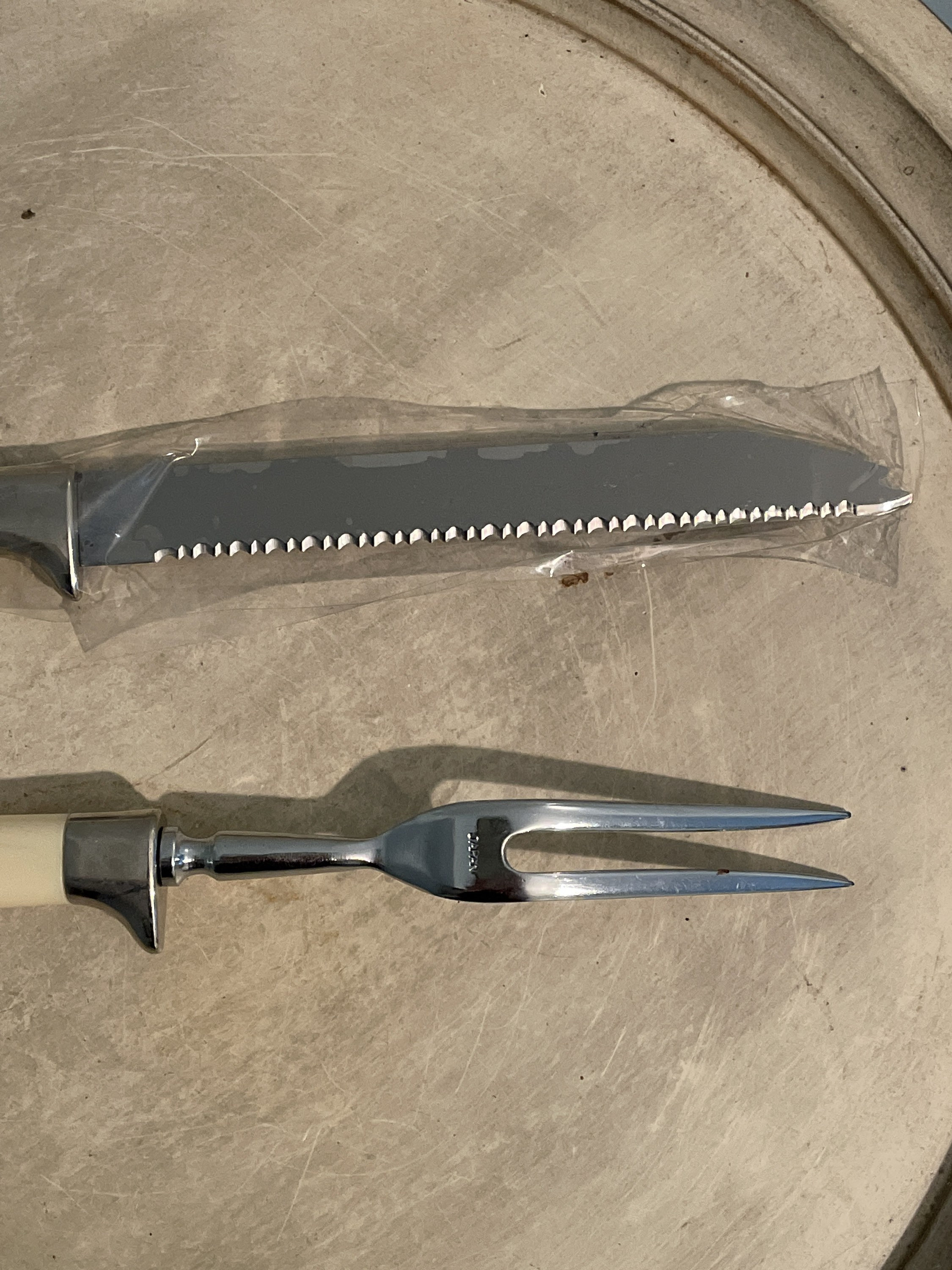 Sheffield Cutlery Set Fork and Carving Knife Set Vintage Etsy