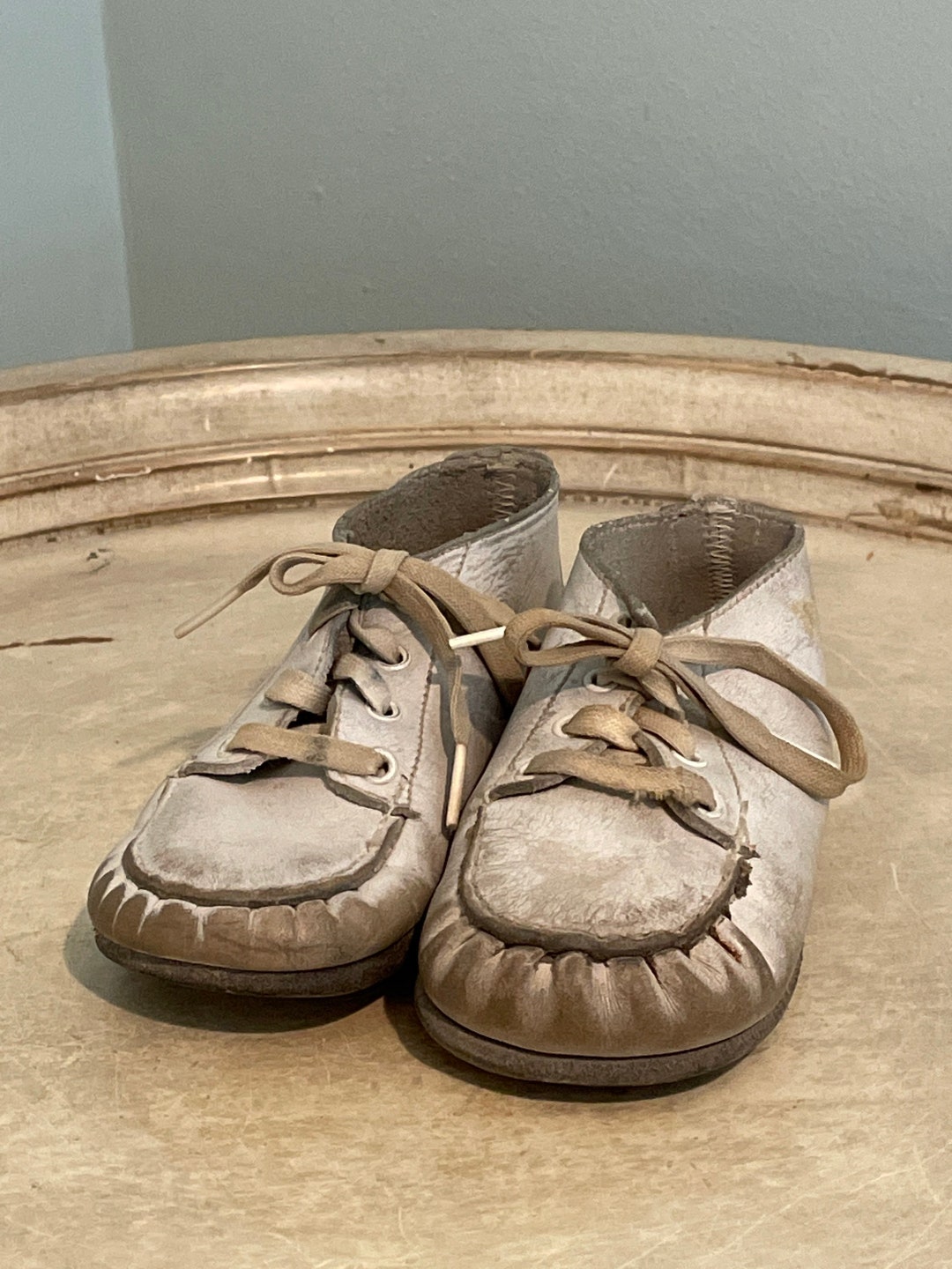 Vintage Baby Shoes ~ White Leather - Etsy