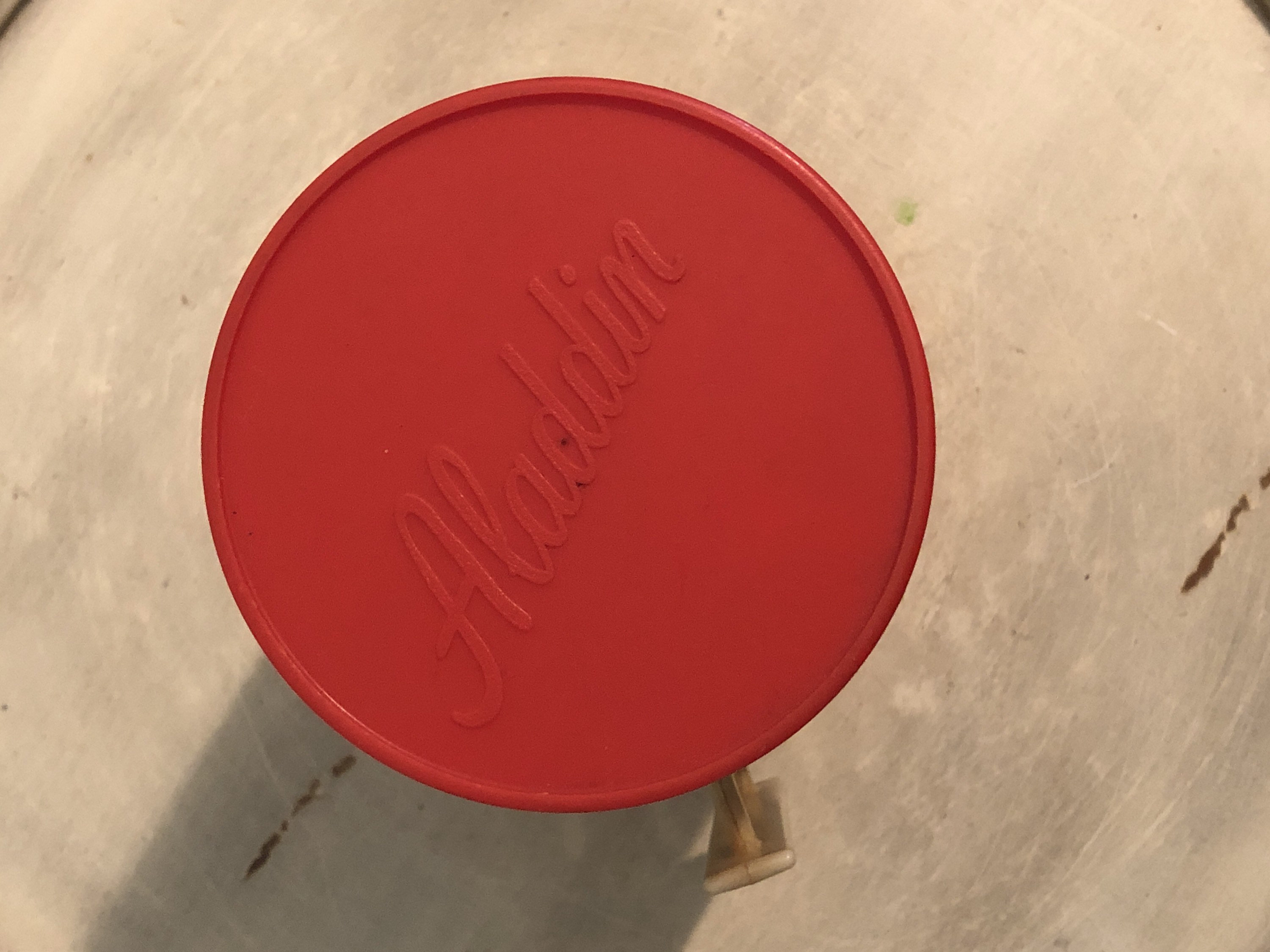 Vintage Aladdin Thermos Red and Beige - Etsy