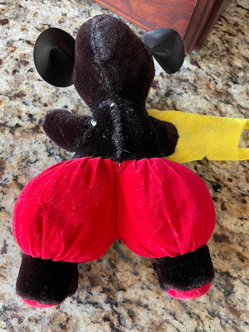 Antique Plush Mickey Mouse, Walt Disney Production, Made in Japan image 7