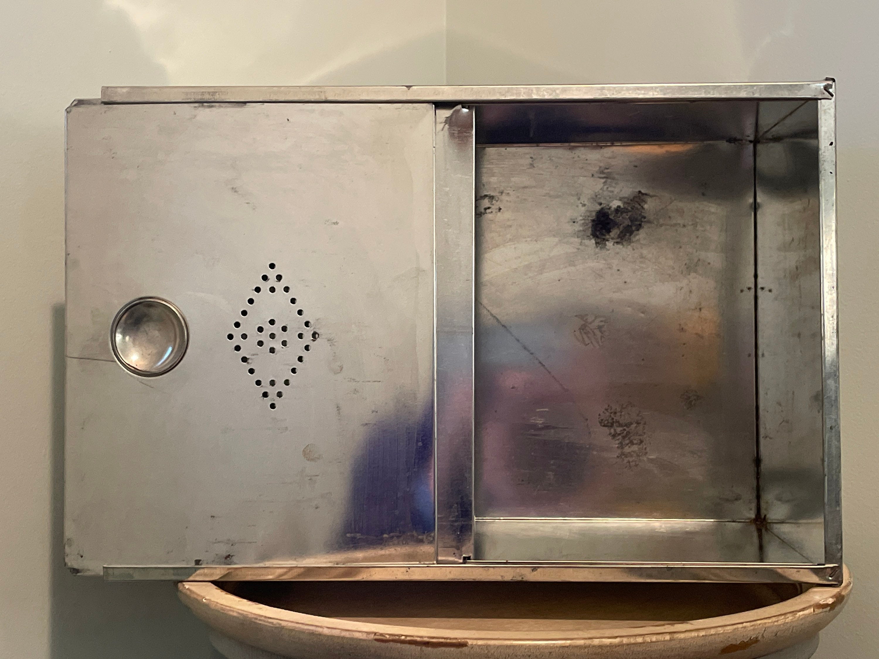 Vintage Bread Box Hoosier Cabinet Metal Insert With Sliding | Etsy