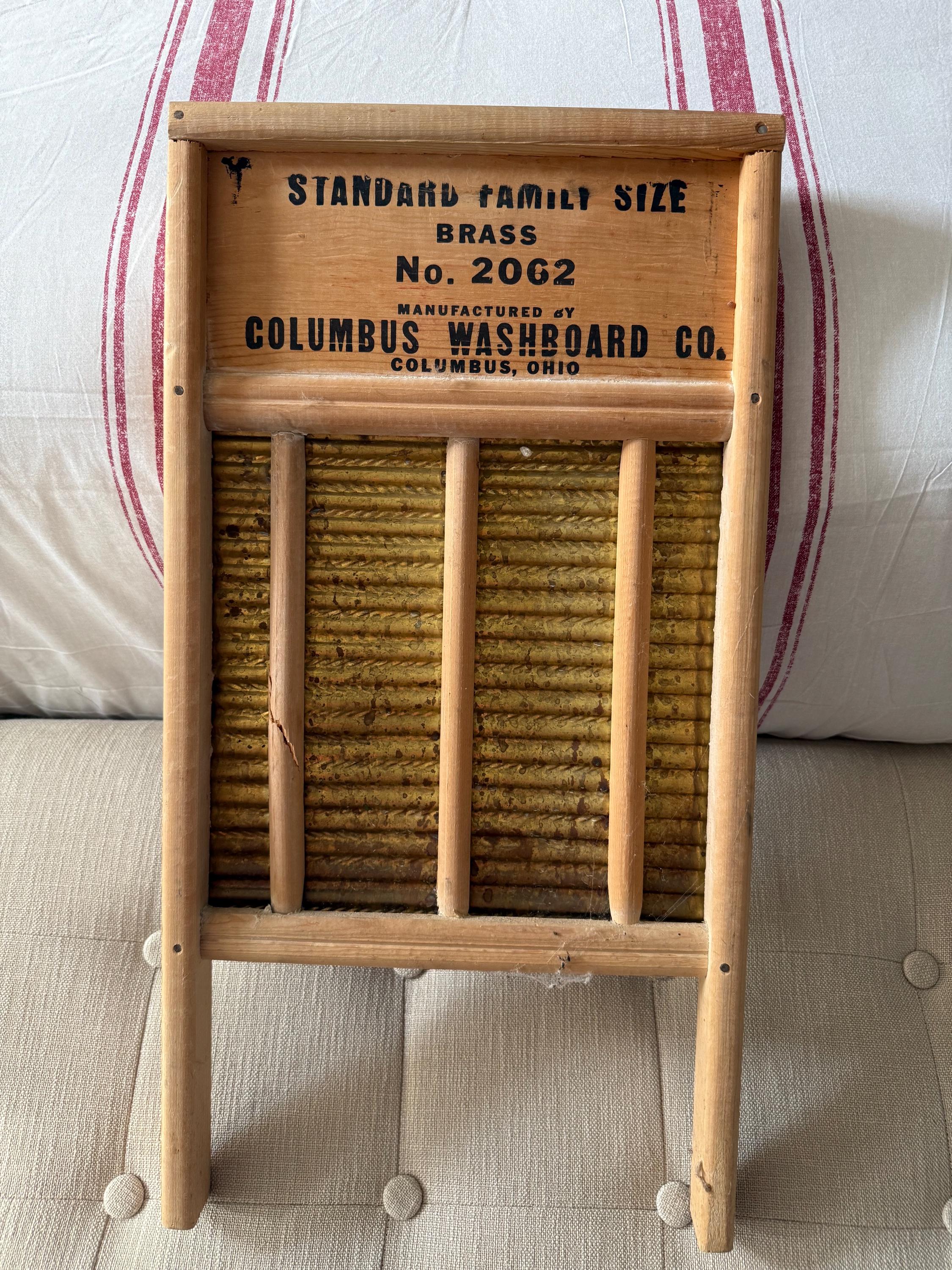 Antique MAID-RITE Washboard by Columbus Washboard Co, No. 2062
