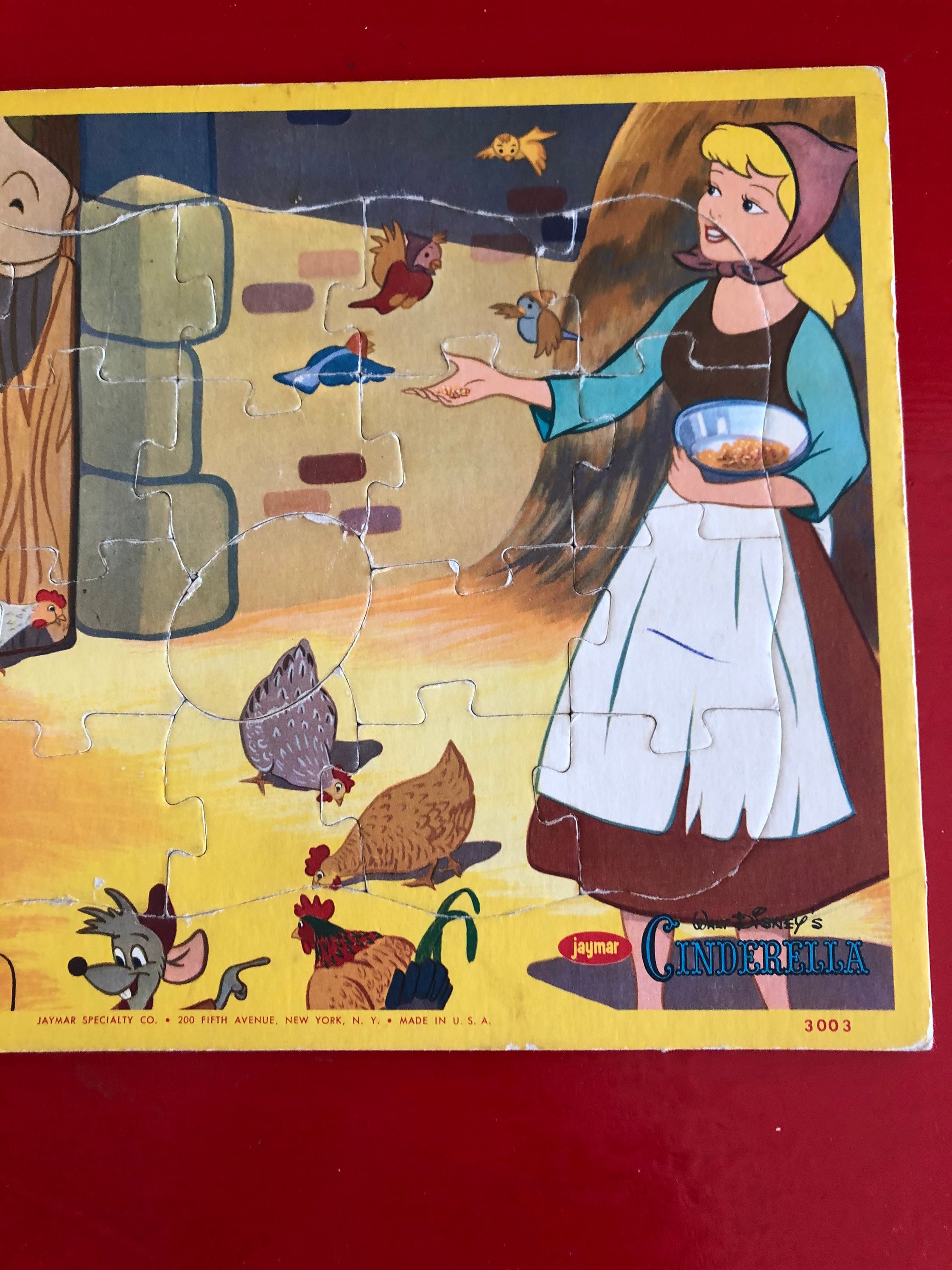 Vintage Walt Disney's Cinderella Puzzle, 20 Pieces, Jaymar 3003 - Etsy