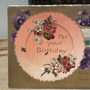 Antique Postcard ~ For Your Birthday ~ 1911