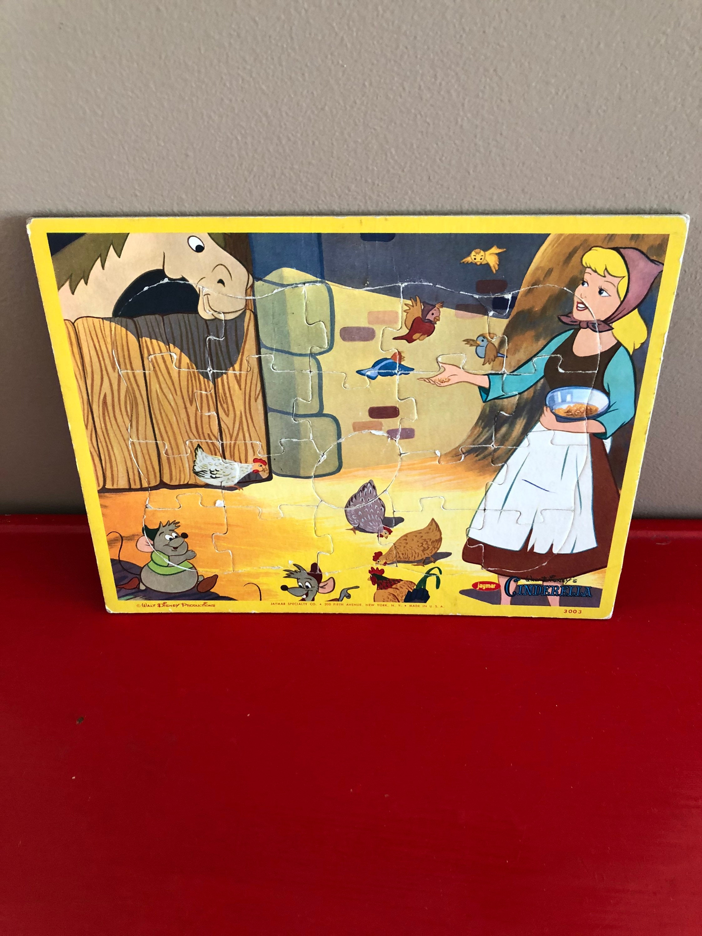 Vintage Walt Disney's Cinderella Puzzle ~ 20 Pieces ~ Jaymar 3003