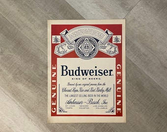 バドワイザー ポスター 額縁 Budweiser Beer ad 1934 1934 Budweiser Beer Ad ~ Classic Bud Image, Vintage Beer