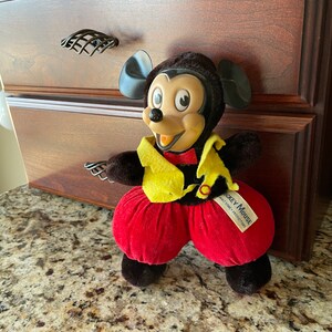 Antique Plush Mickey Mouse, Walt Disney Production, Made in Japan image 2