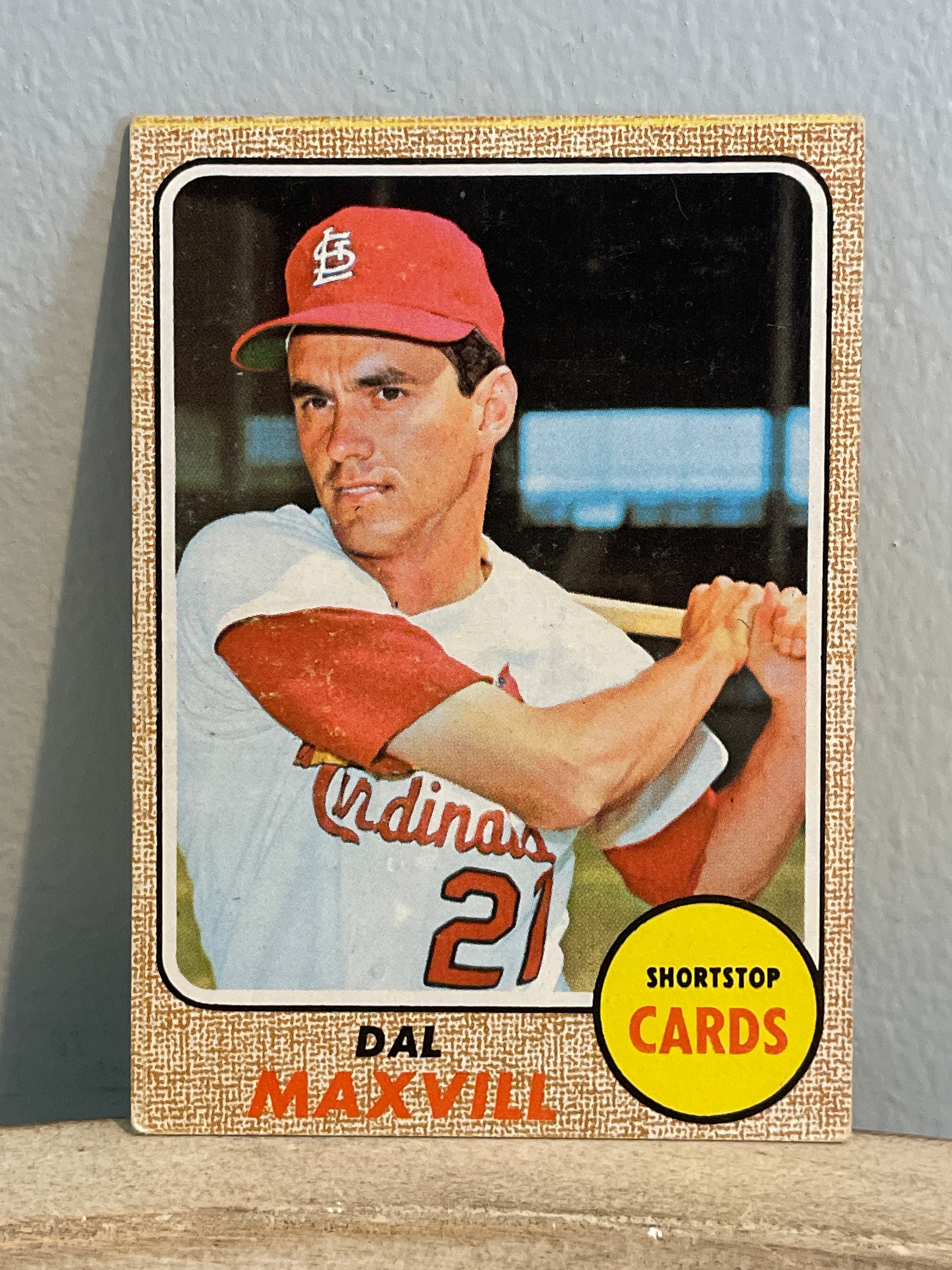 Vintage Baseball Card ~ Dal Maxvill ~ St Louis Cardinals ~ 1968 - Etsy