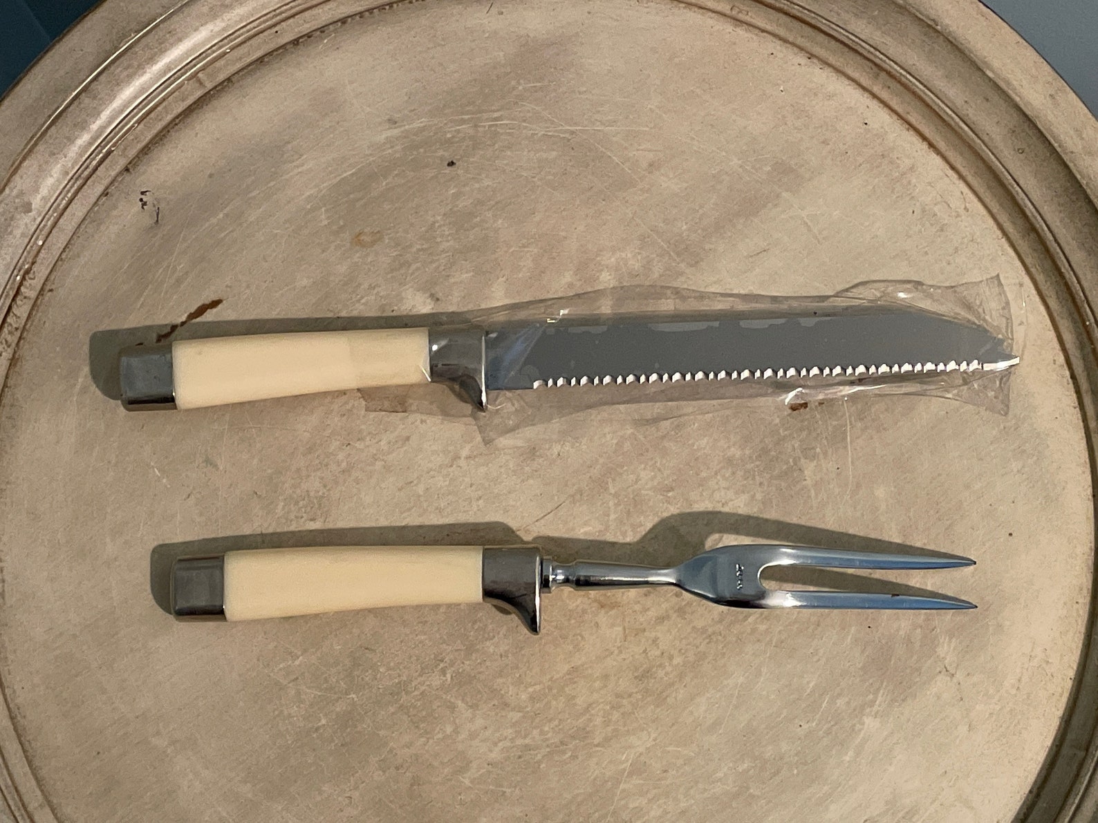 Sheffield Cutlery Set Fork and Carving Knife Set Vintage Etsy