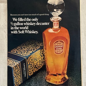 Vintage Paper Advertisement ~ Calvert Extra 1969 ~ Half Gallon