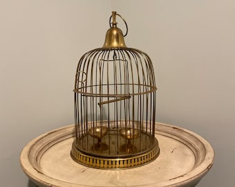 Antique Hendryx Bird Cage / Vintage Painted Bird Cage / Table Top